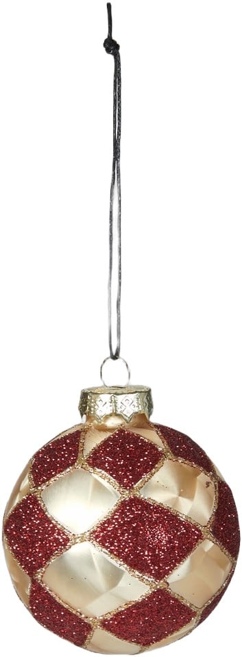 Julekugle D8cm Glas