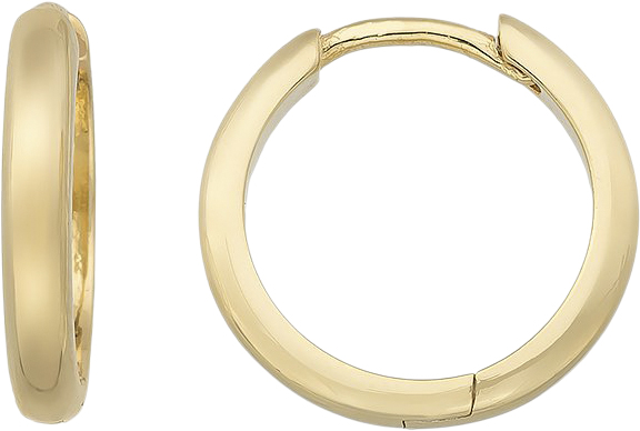 Simple Round Creoler 13mm Forgyldt