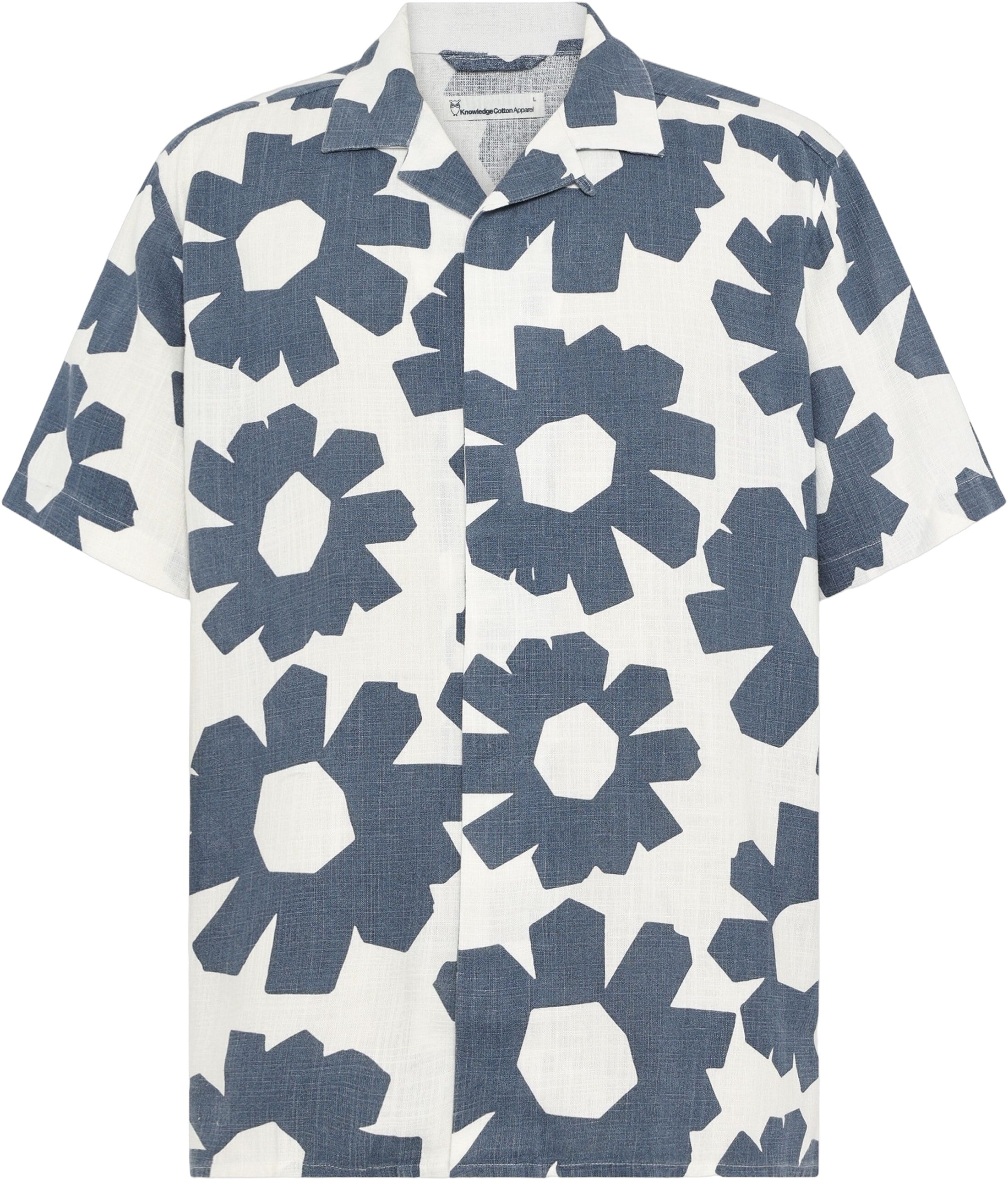 Relaxed Linenmix Print Short Sleeve Shirt