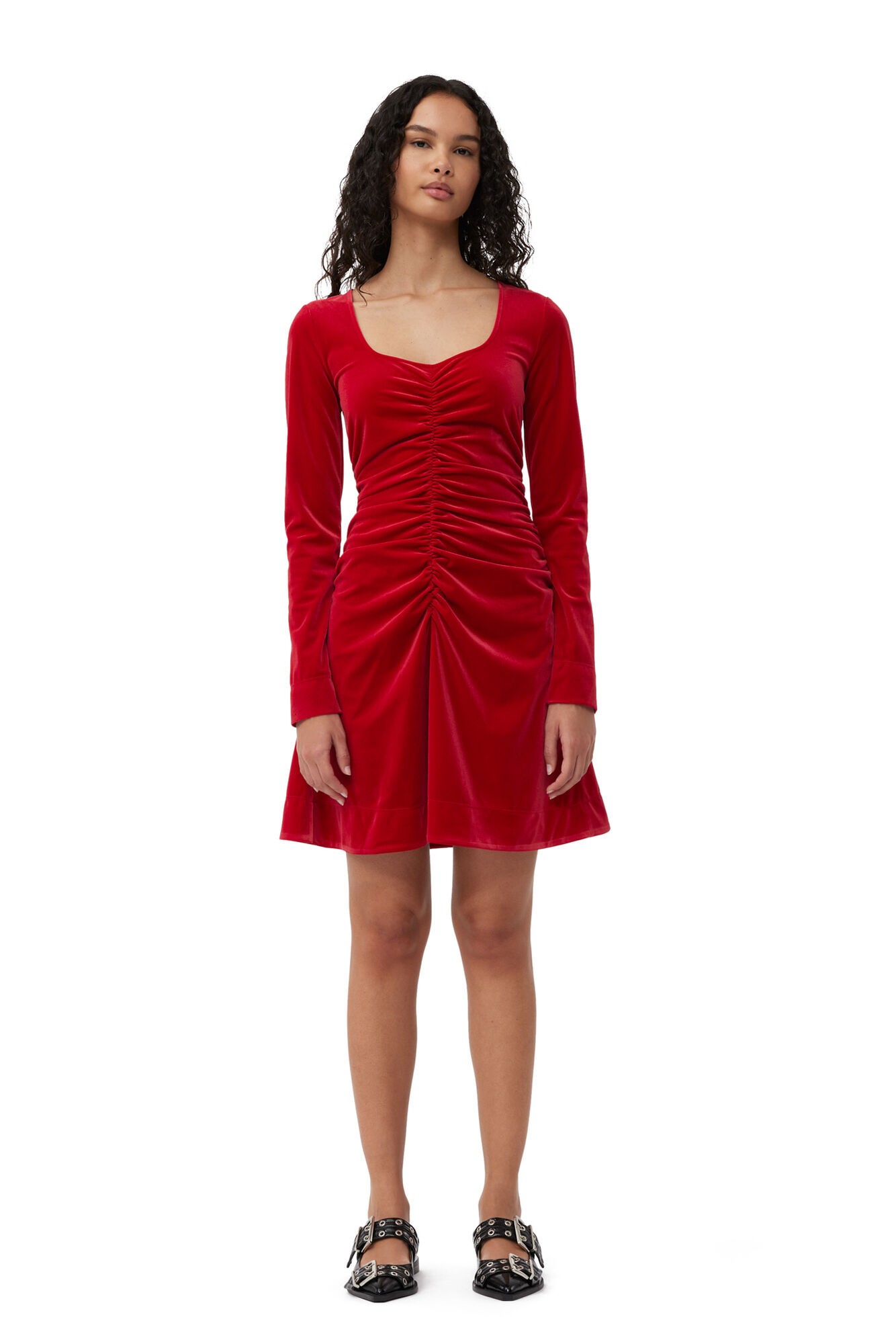 Velvet Jersey Mini Dress