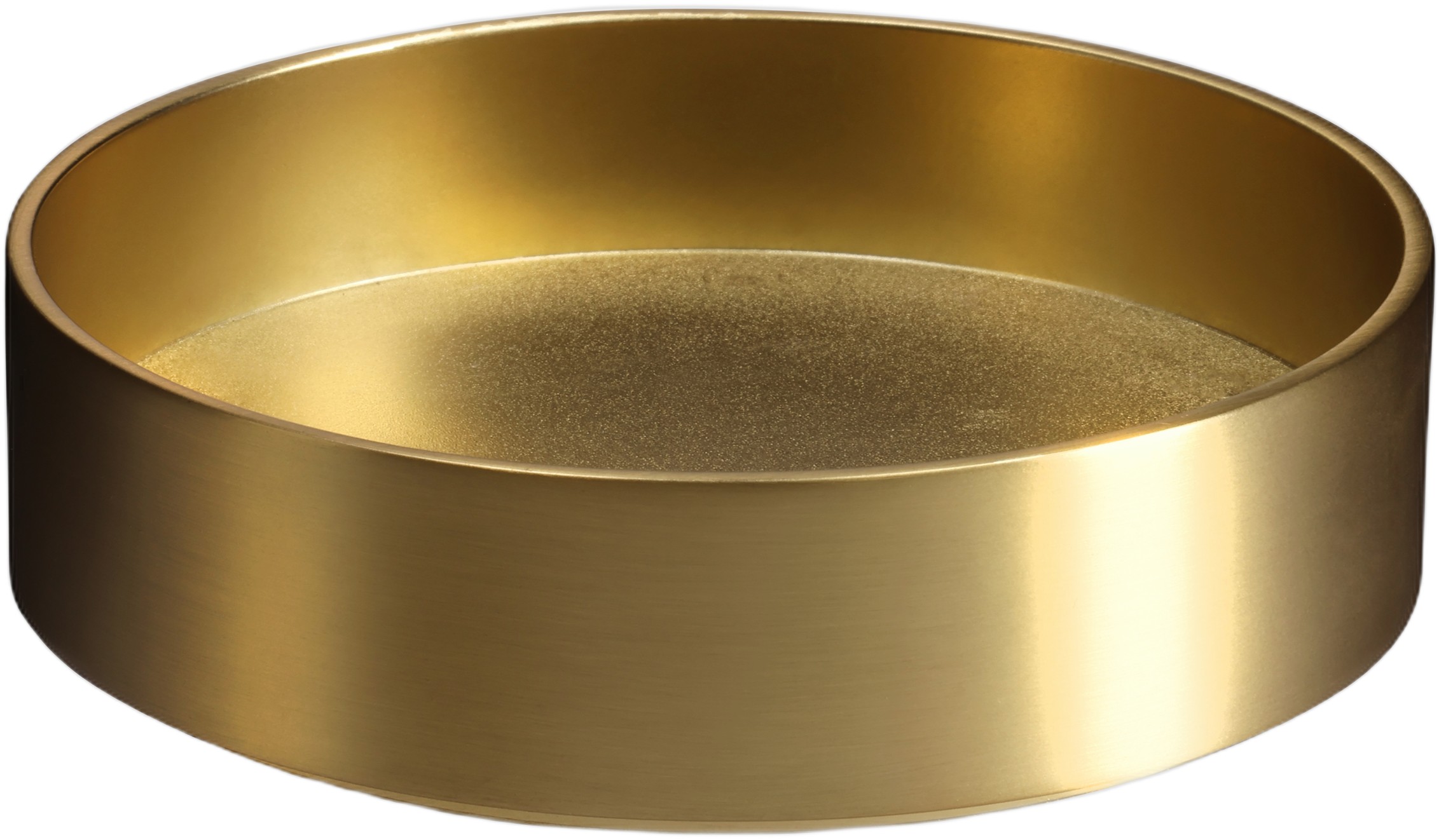 Light Candleholder Pillar, Matte Brass, 9x3 cm