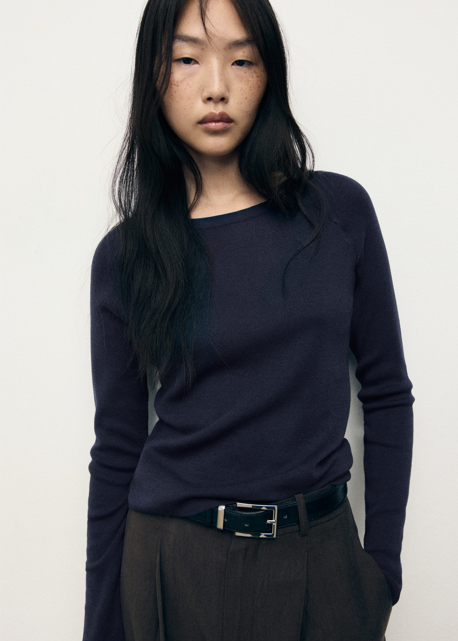 Longsleeved Fine-knit Sweater
