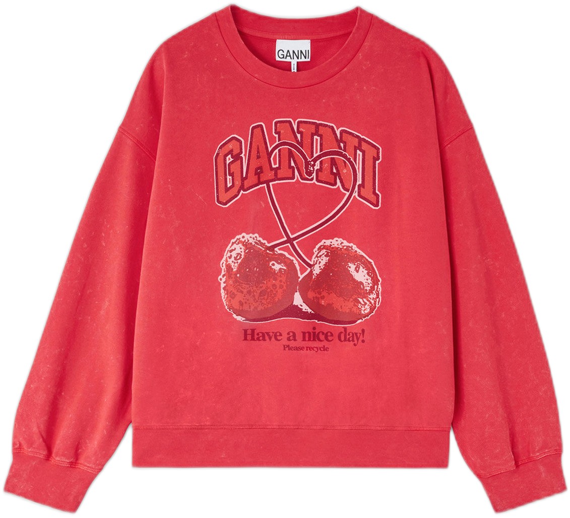 Isoli Crewneck Wash Effect Cherry