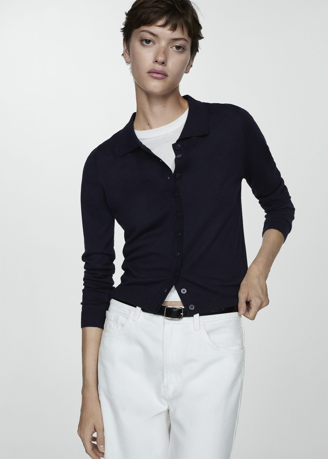 Poloneck Cardigan