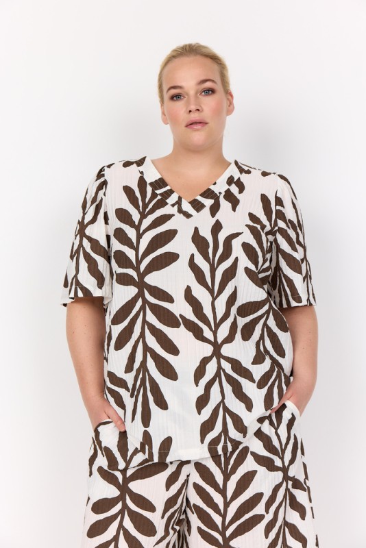 Curvy Wamarta 1 Bluse MÃ¸rk Brun