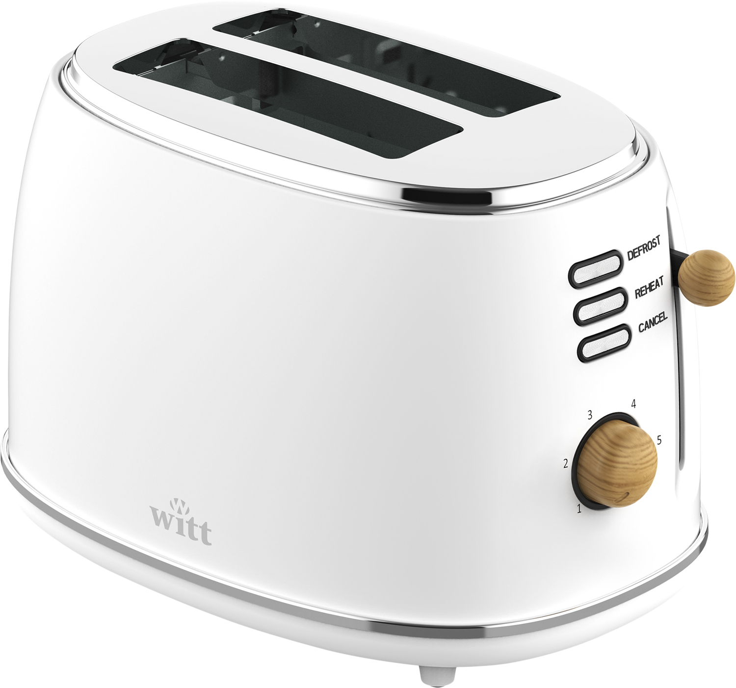 Witt Premium 2slice Toaster Wood White