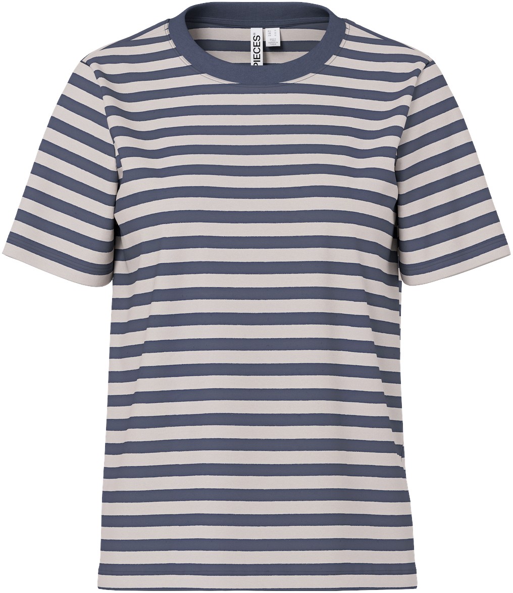 Pcria SS TEE Multicol Stripes Noos