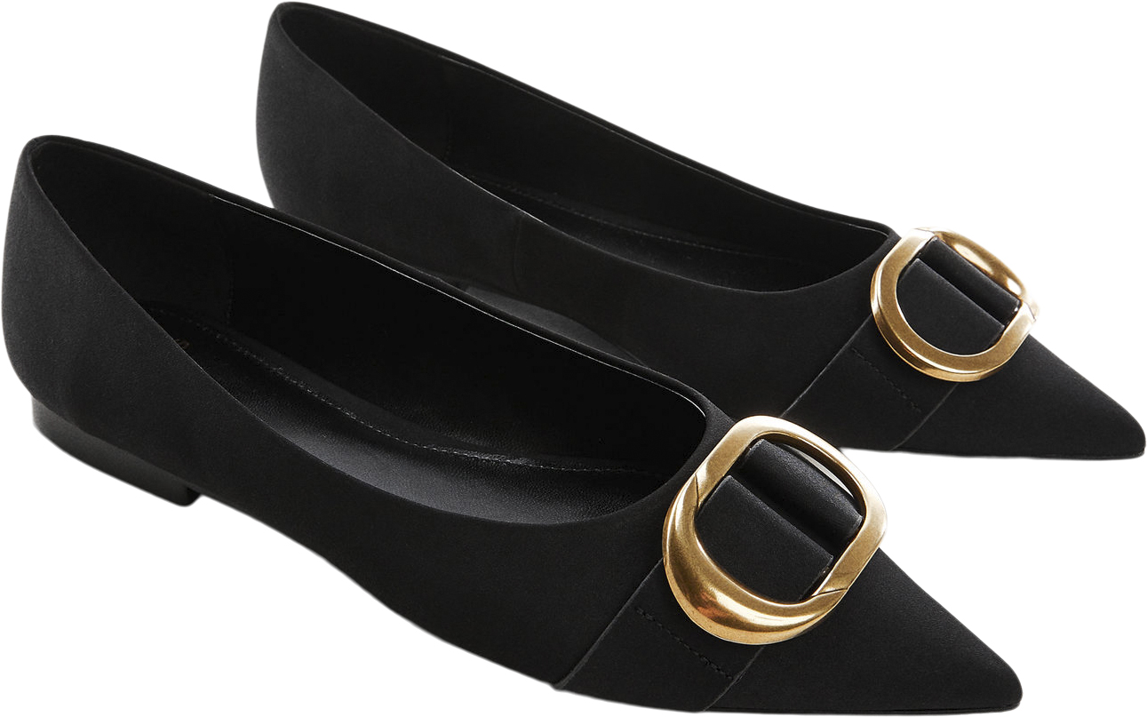 Decorative Buckle toe Shoes