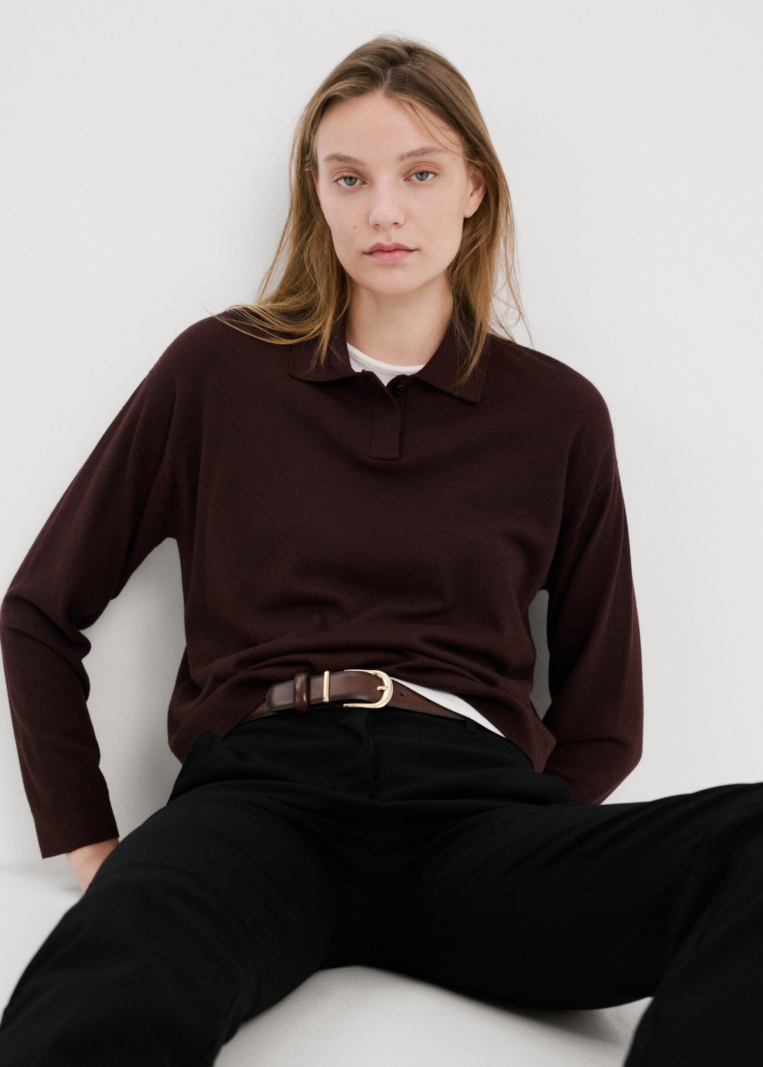 Knitted Poloneck Sweater