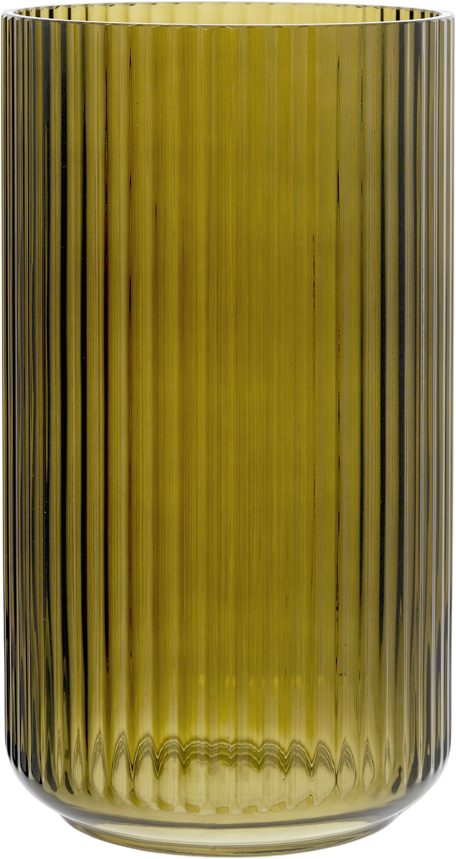 Lyngby Vase H31 cm Olivengrøn Mundblæst Glas