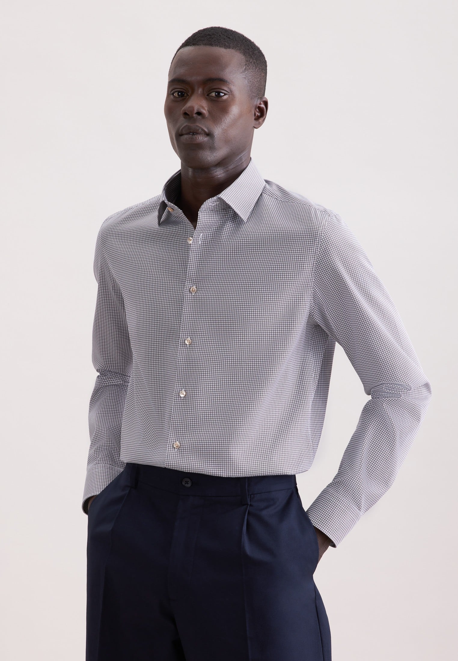 Business Shirt Slim 1/1 Kentcollar Print