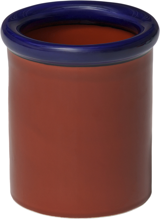 ROD Pot Ceramic H175 x Ø153 Dark Blue/terracotta