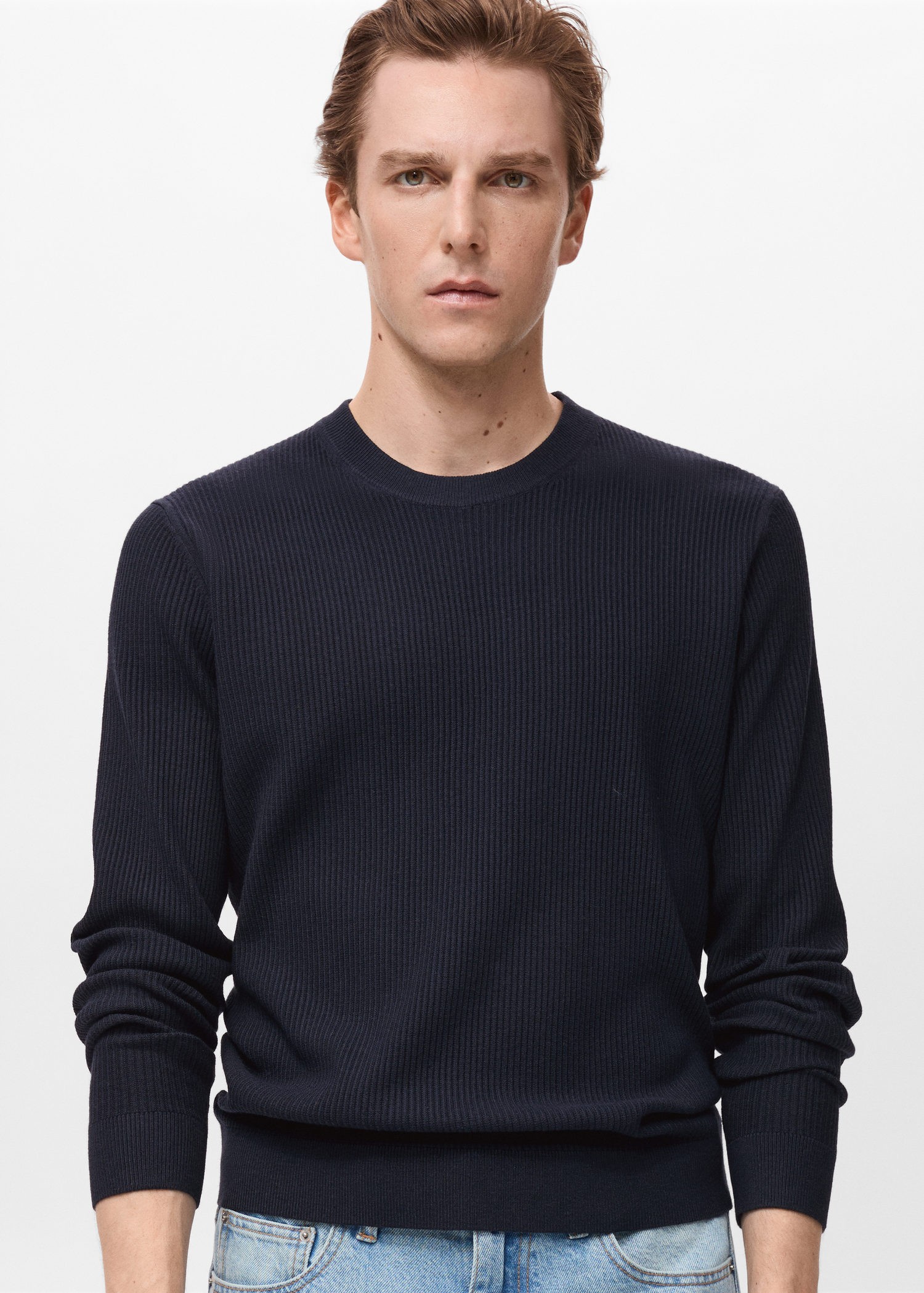 Fine Ribknit Cotton Sweater