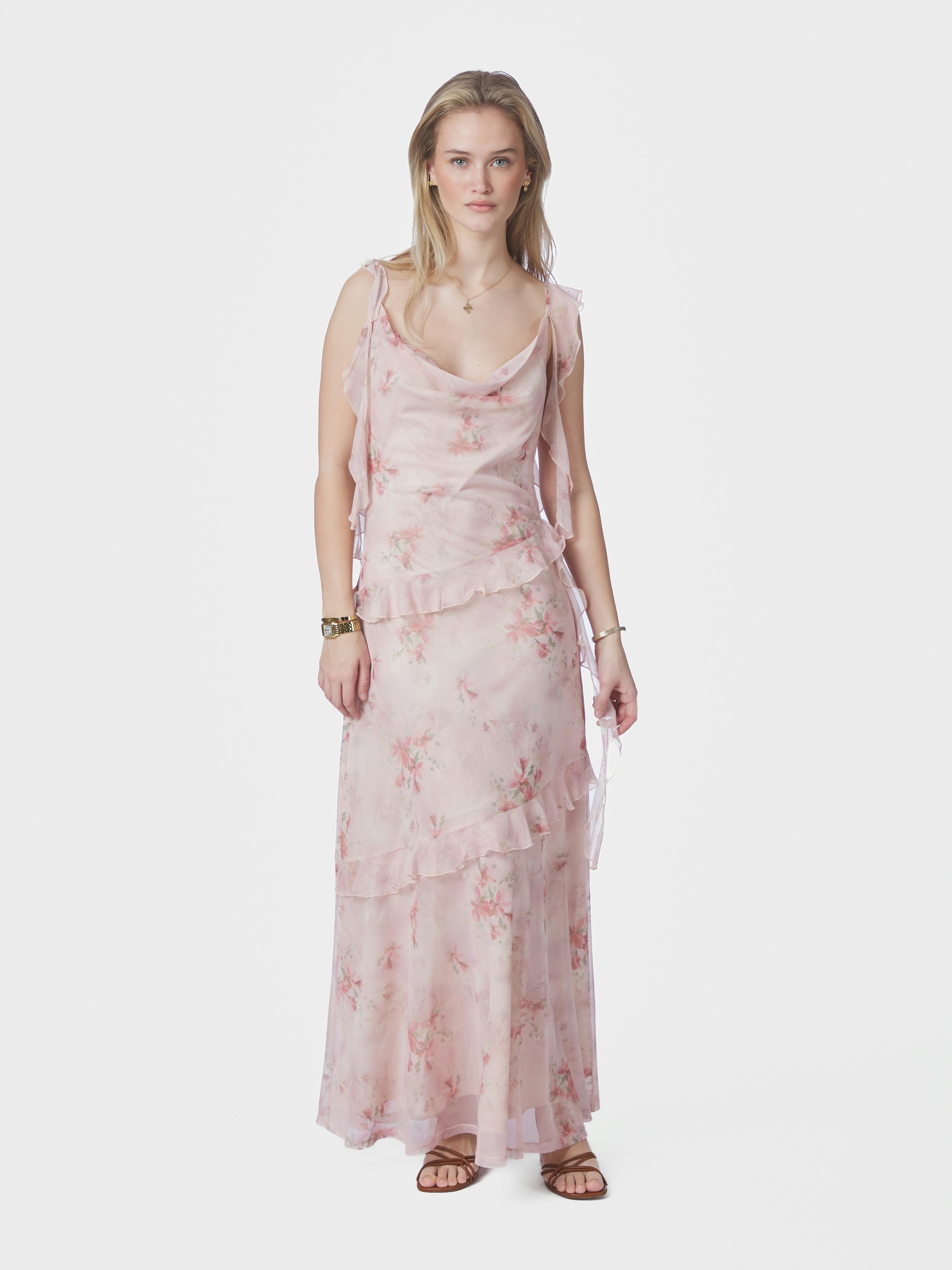 Adelle Frill Mesh Dress
