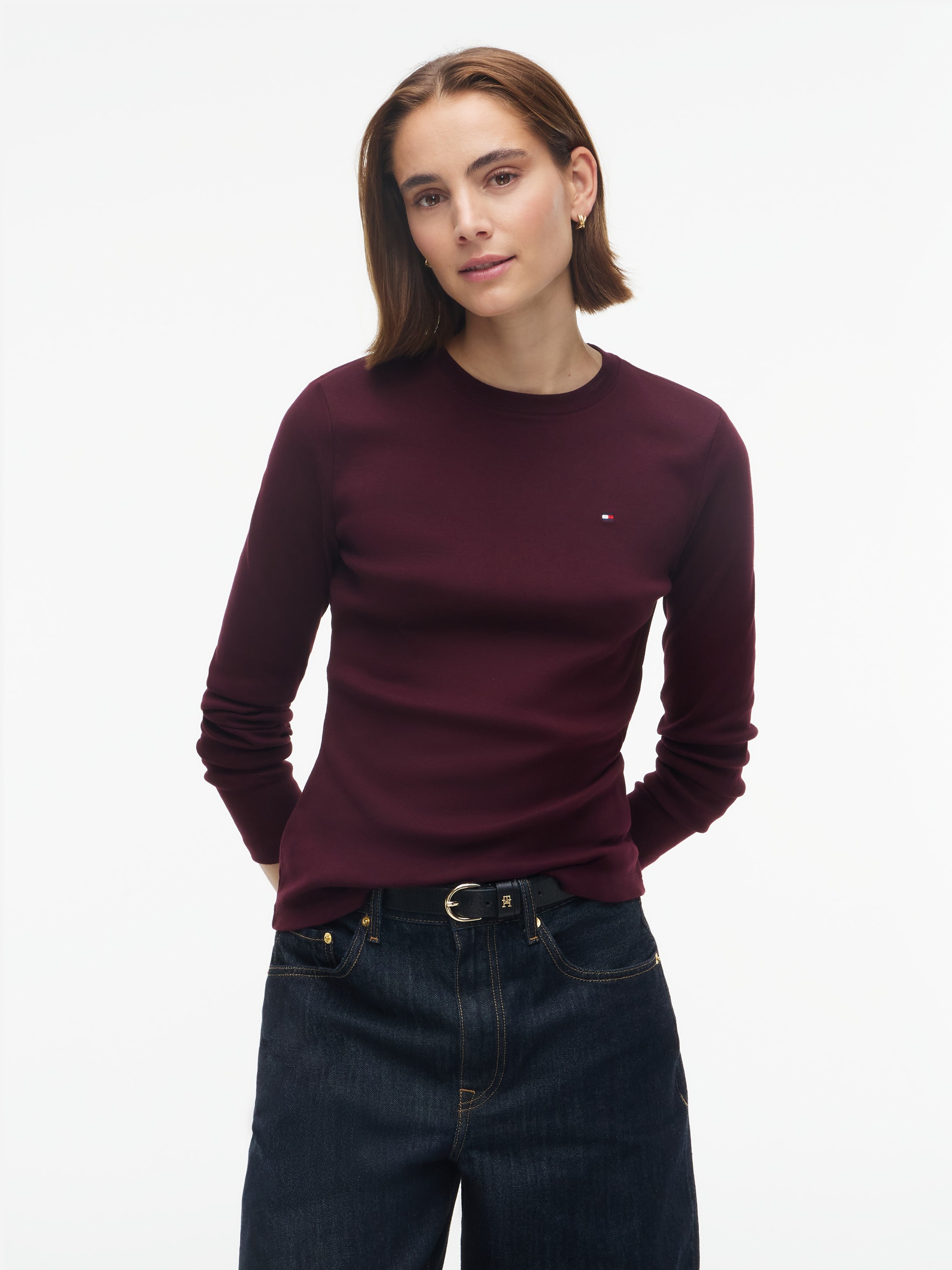 Slim Crew Neck Long Sleeve Tshirt