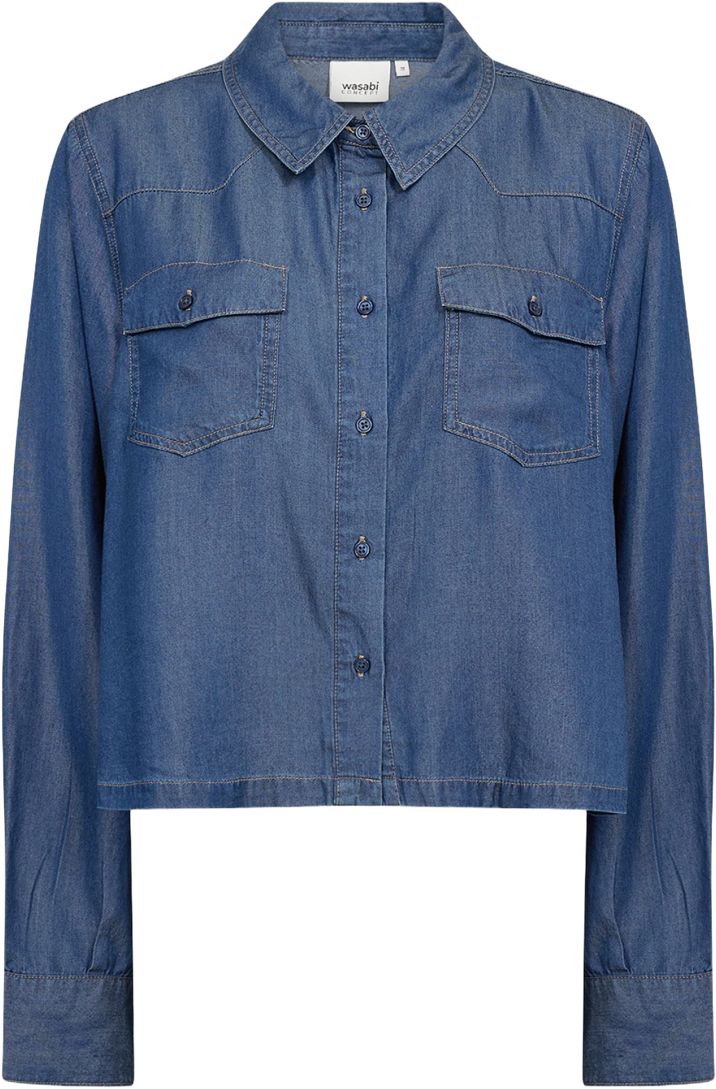 Waflora 12 Skjorte MÃ¸rk Denim