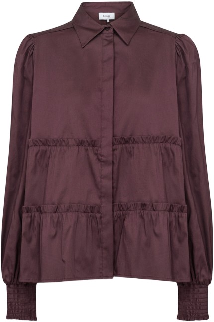 Lrisla Solid 95 Skjorte Bordeaux