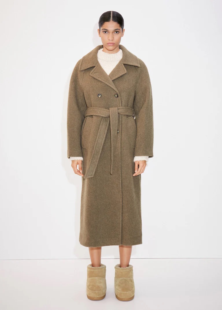 Doublebreasted Premium Monteco Wool Coat