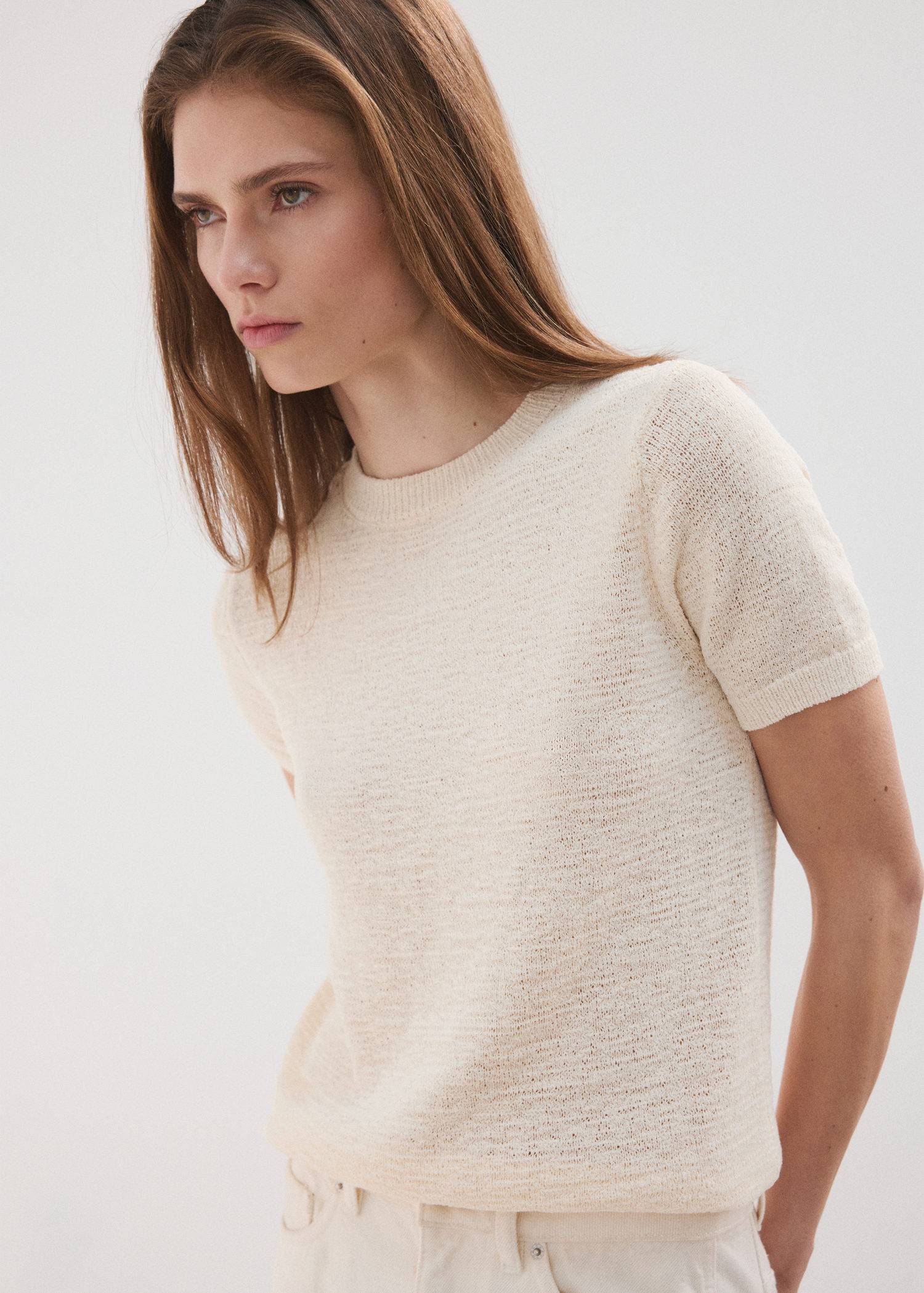 Shortsleeved Knitted Sweater