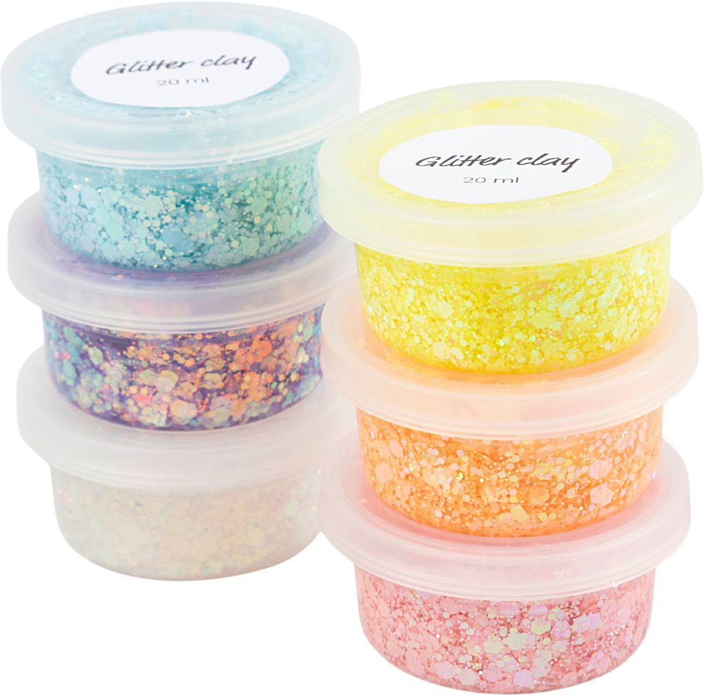 Glitter Clay 6x20ml