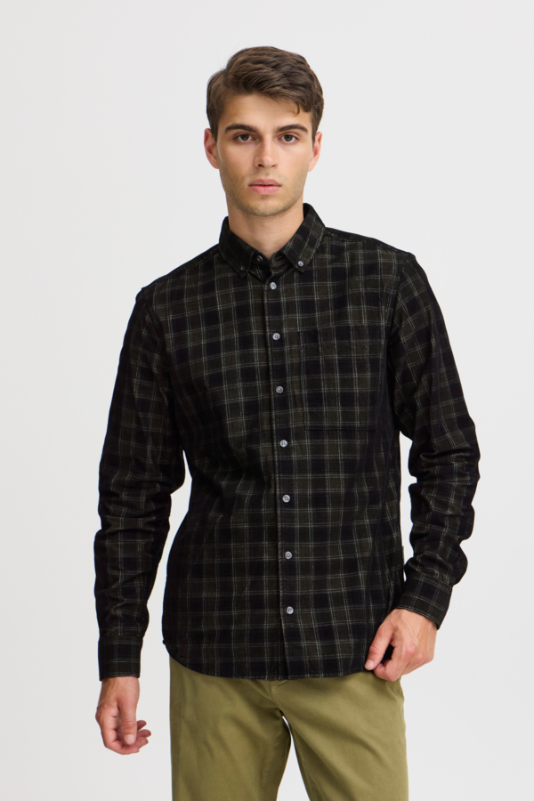 Cfanton LS BD Checked Corduroy Shir