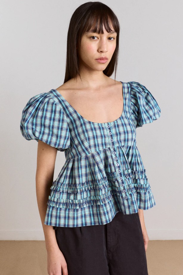 Summer JOY Blouse Tomboy Check - Køb til DKK 473 - Spar 30%