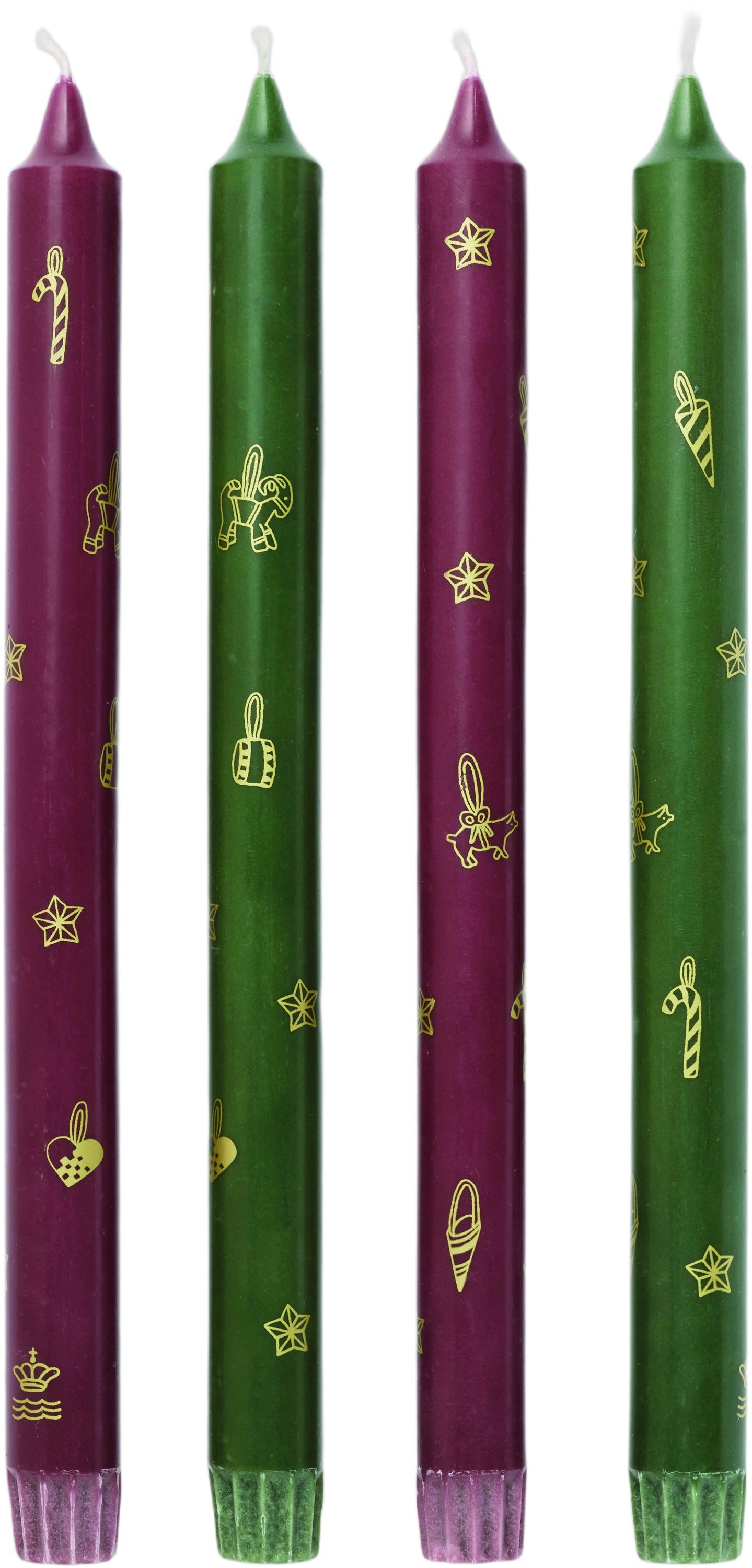 Stjerner Riflet Jul lys 4 stk.