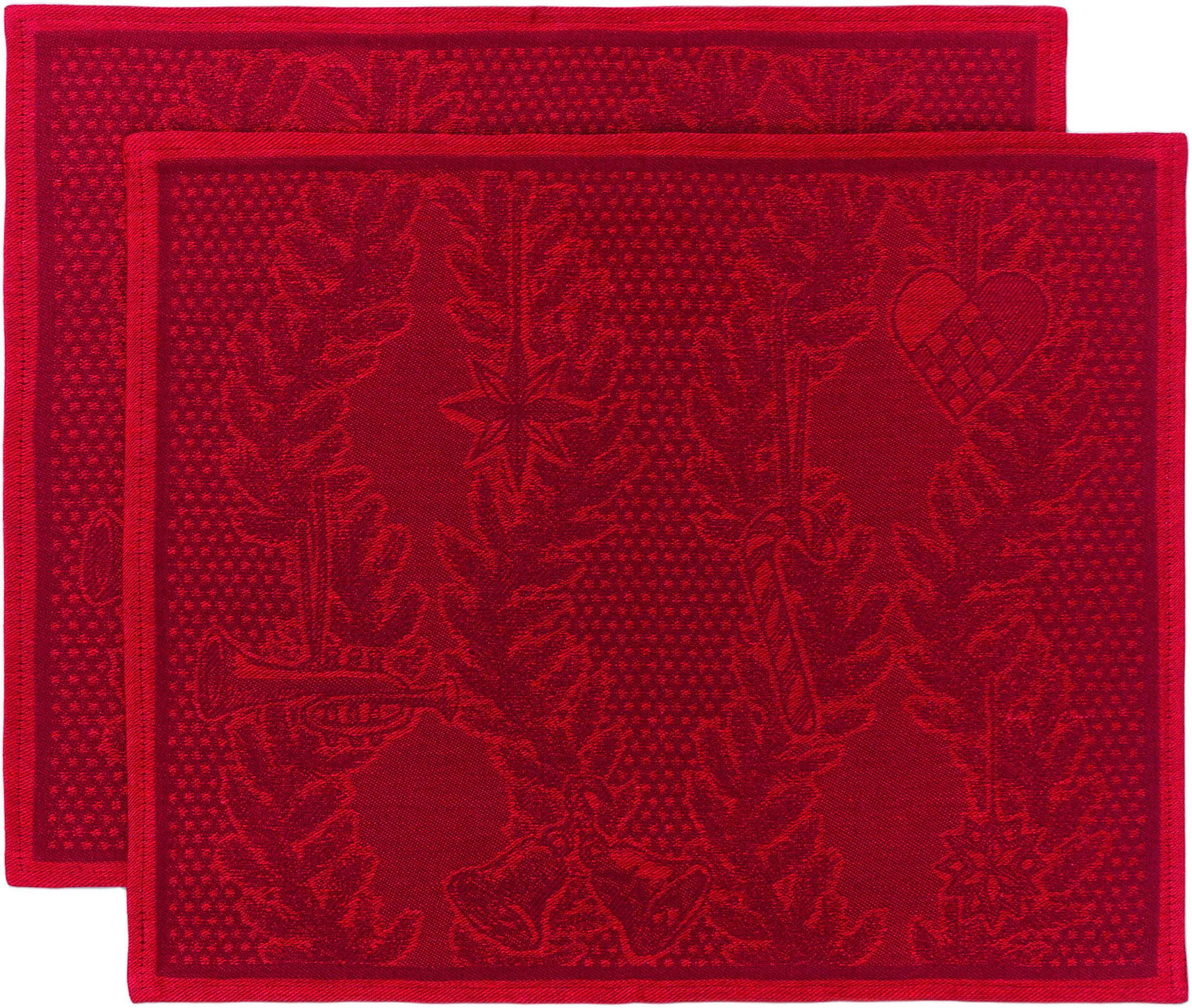 Stjerneriflet dæk.ser. Rød 2stk