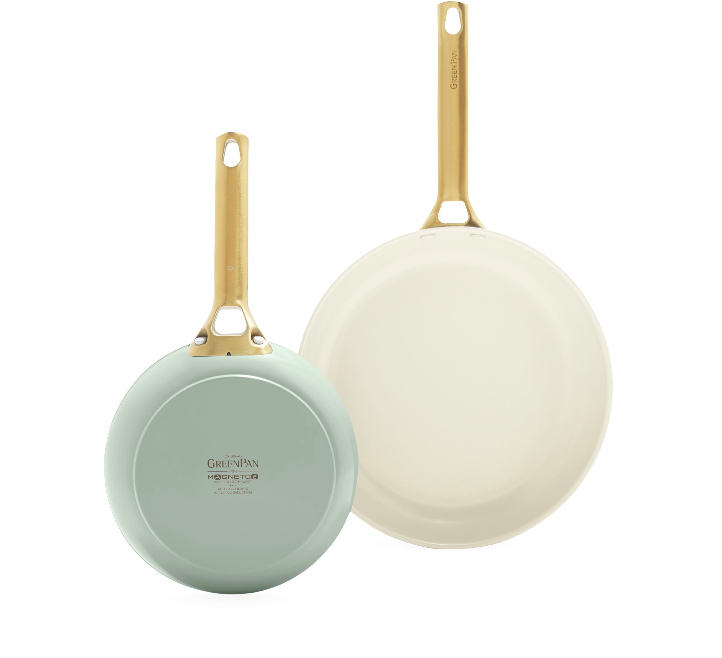Greenpan Padova Frypan set. 20cm+26cm Pastel Green