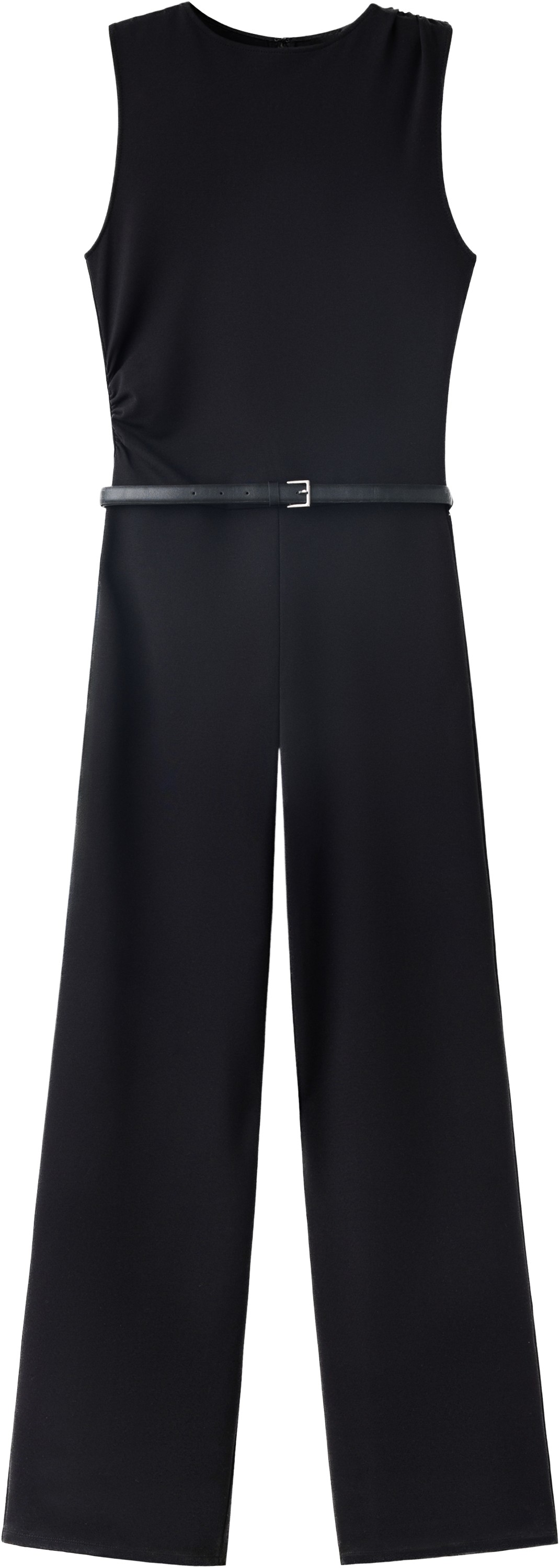 Belted Jumpsuit With Ruched Details