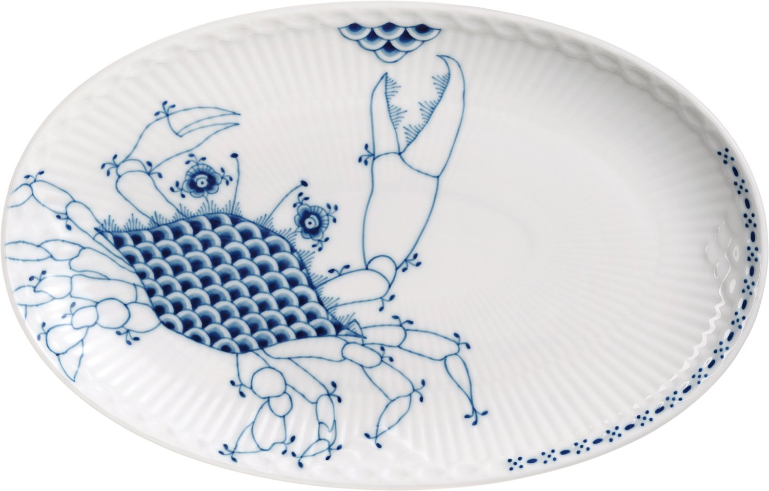 Royal Creatures Oval Tallerken Krabbe 23 Cm Fra Royal Copenhagen