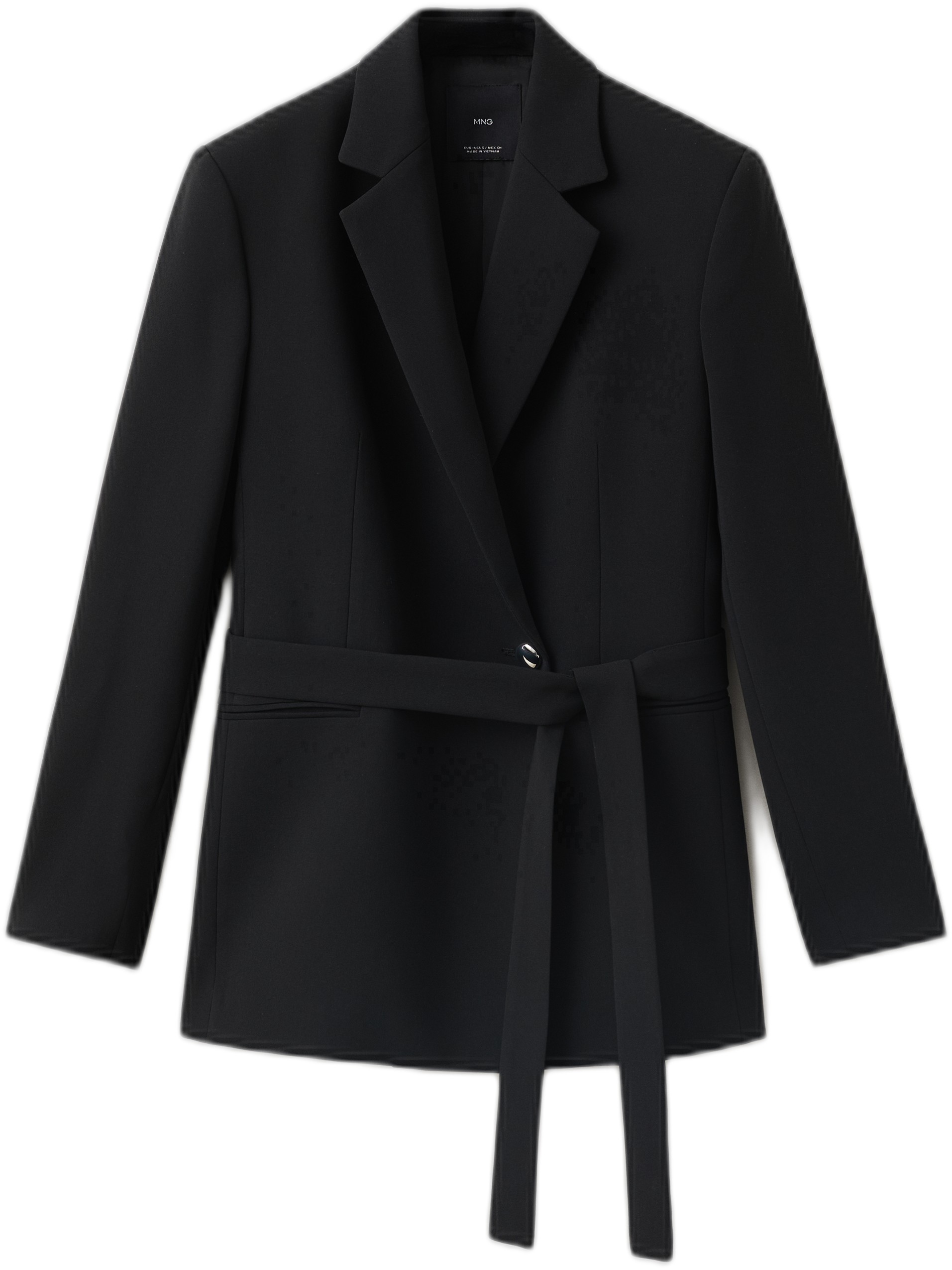 Doublebreasted Belted Suit Blazer