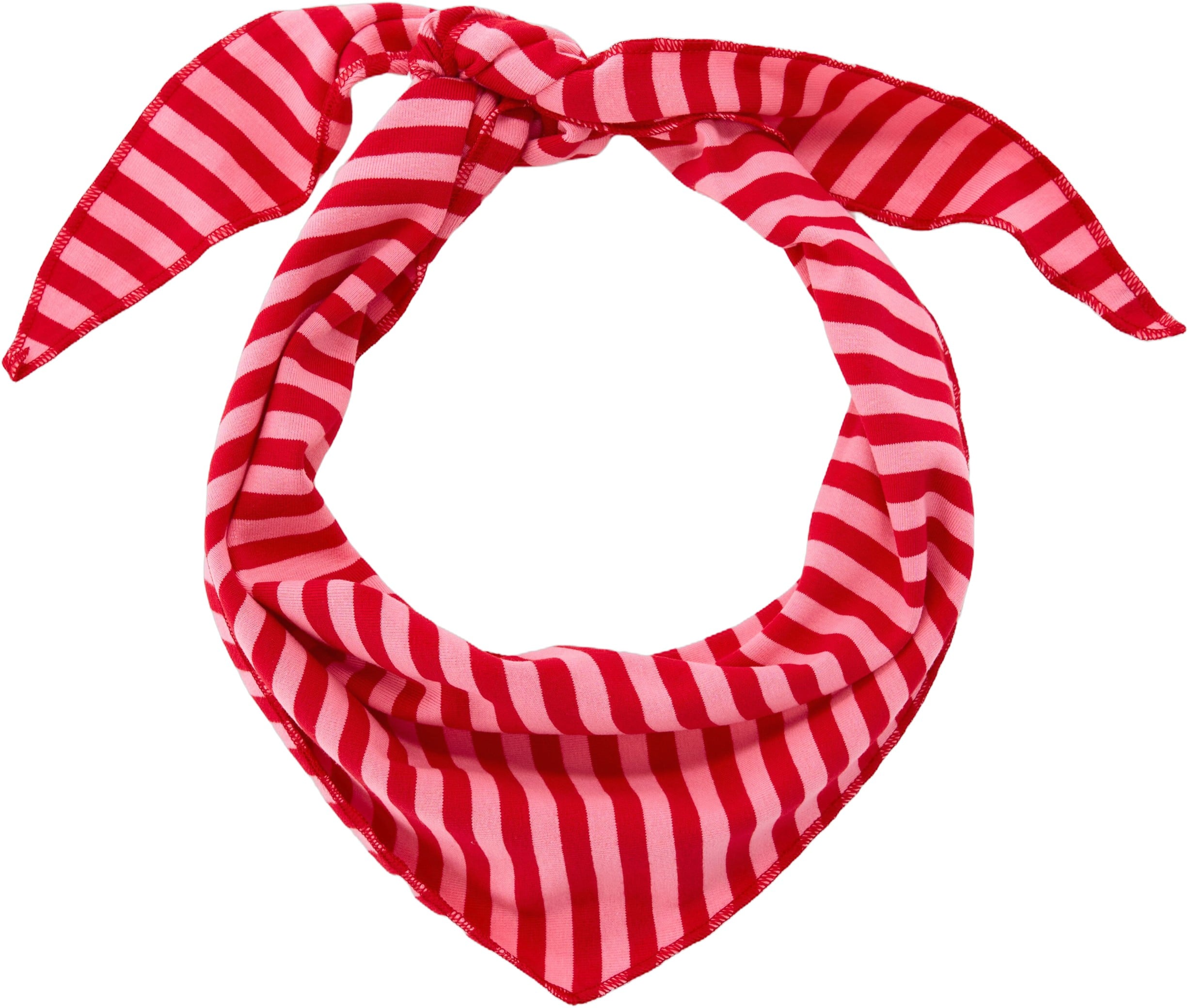 Traingle Scarf Striped red Pink