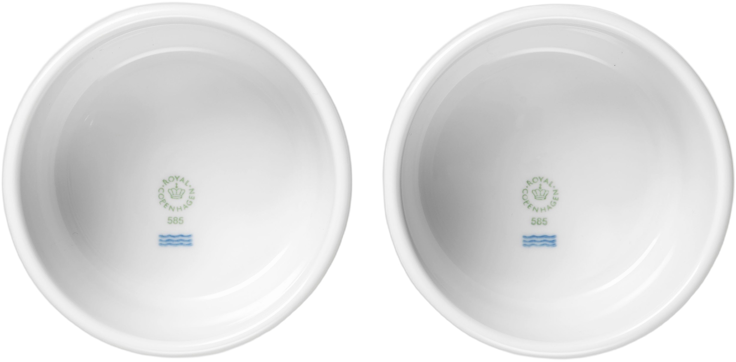 Hvid Riflet Souffléskåle, 9 Cm/20 cl, 2 stk