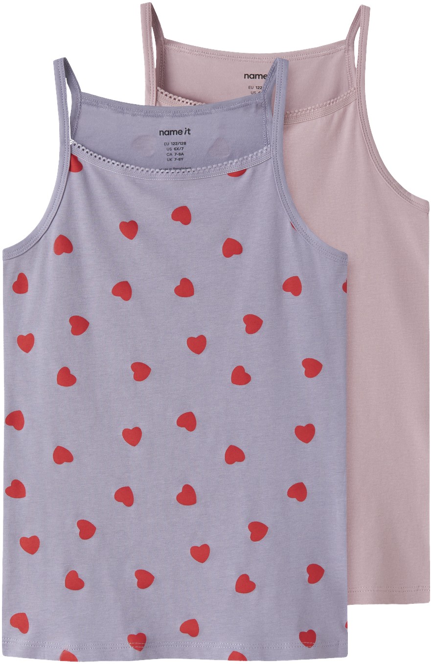 Nkfstrap TOP 2P Lavender Hearts NOO