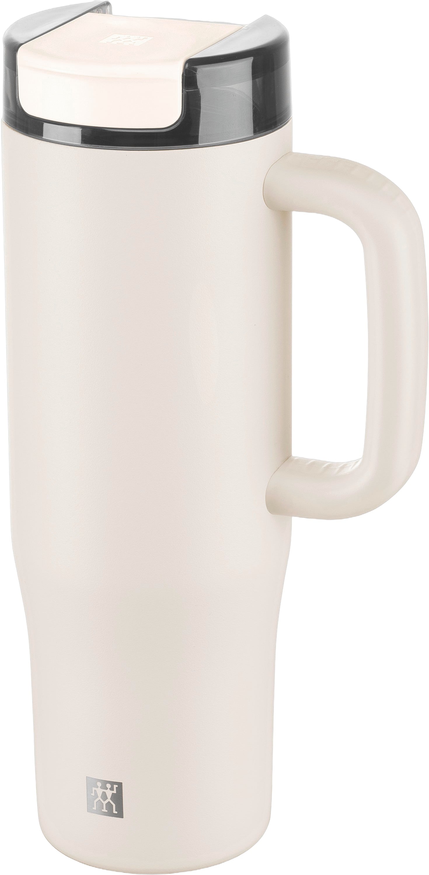 Termokrus med Sugerør, 900 ml, Rustfrit Stål, Fløde