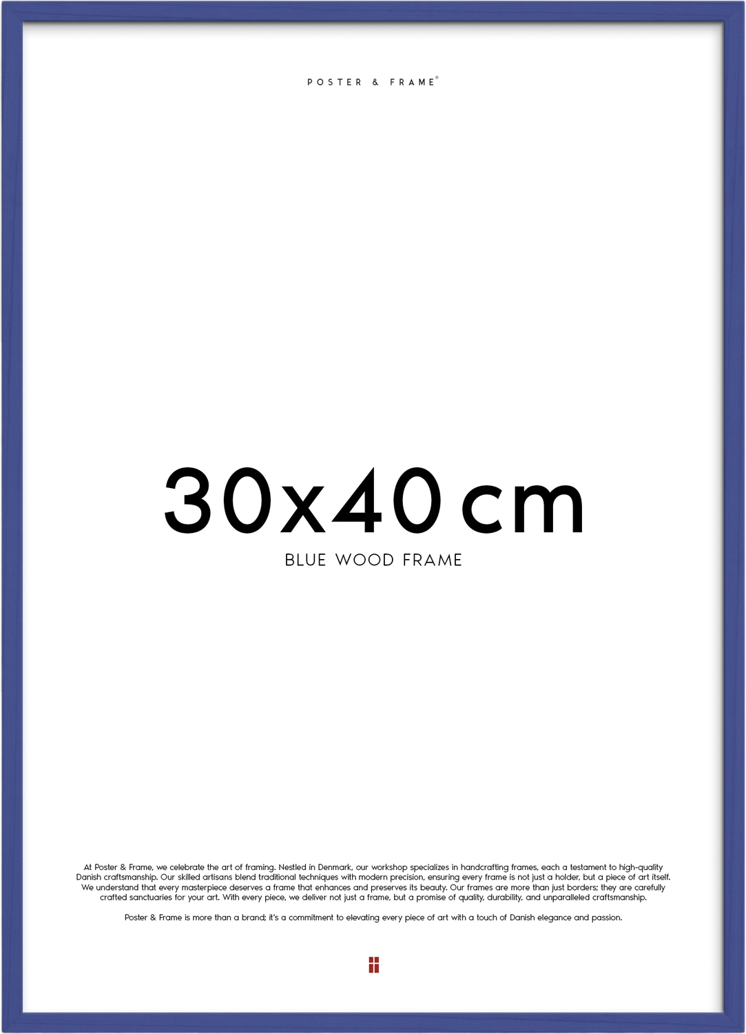 PosterogFrame Blue Wood 30x40cm