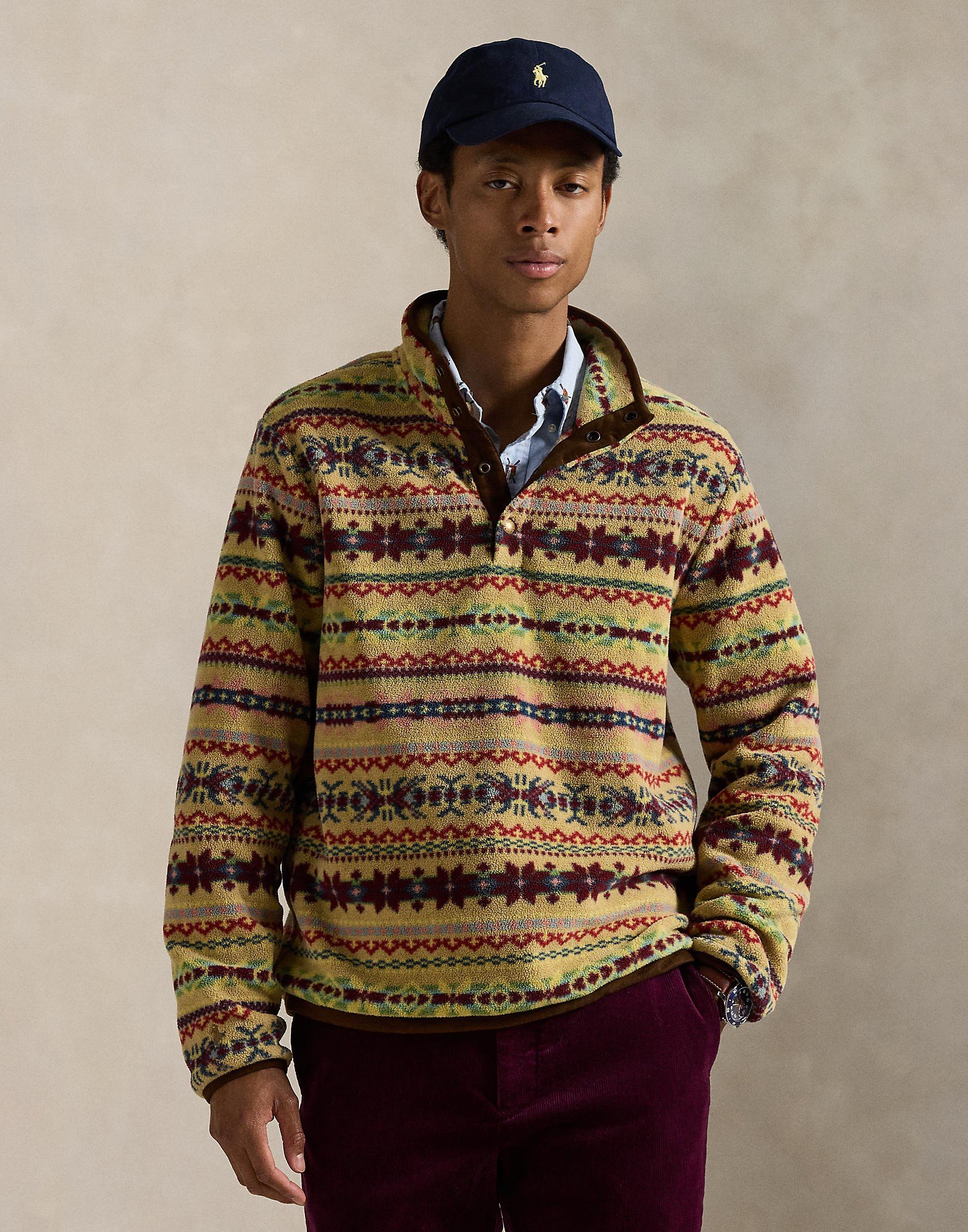 Fair Isleinspired Fleece Pullover