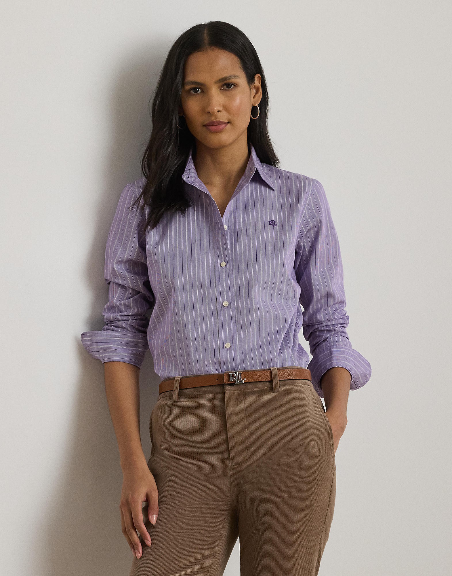 Classic Fit Striped Broadcloth Shirt