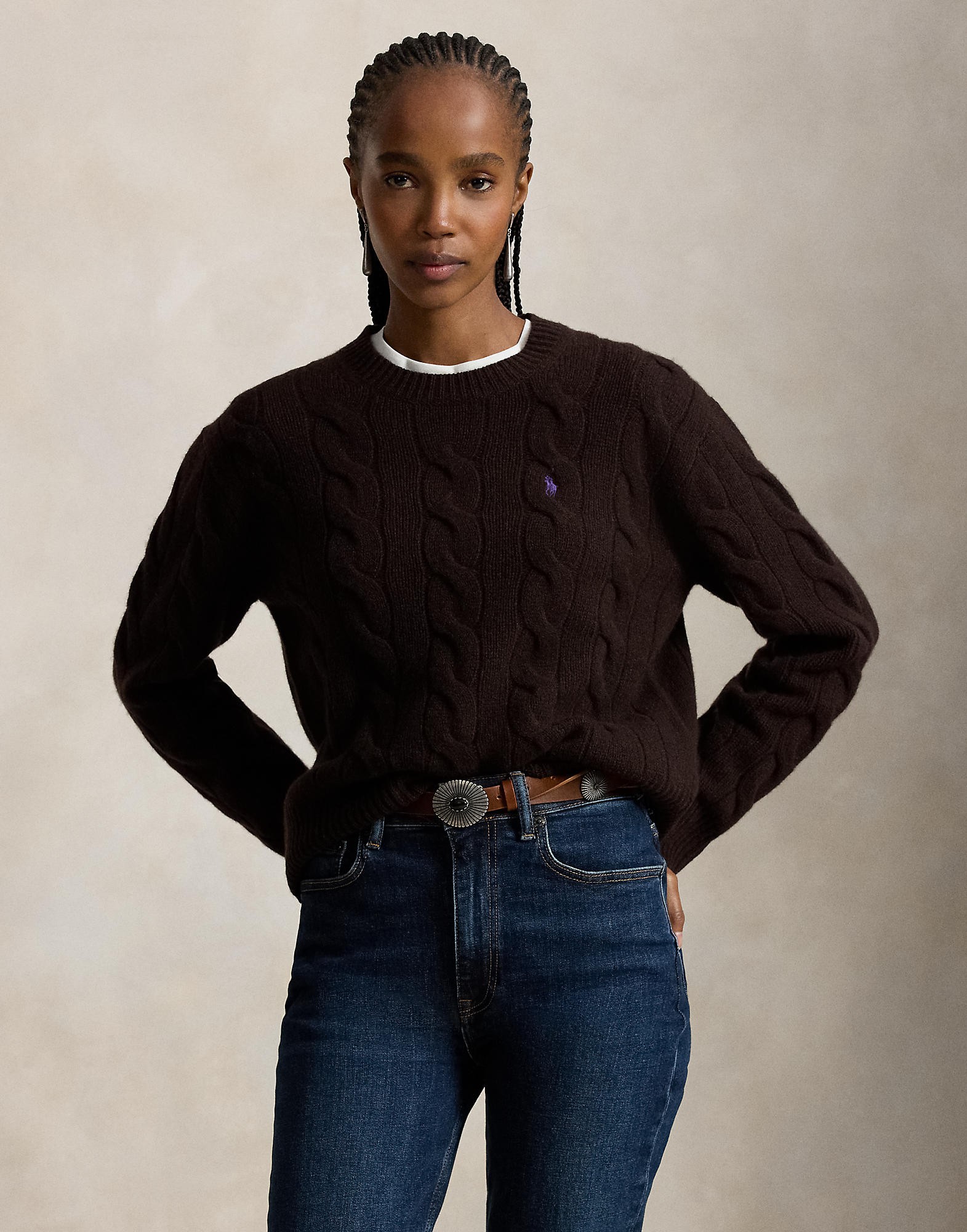 Cableknit Wool-cashmere Sweater