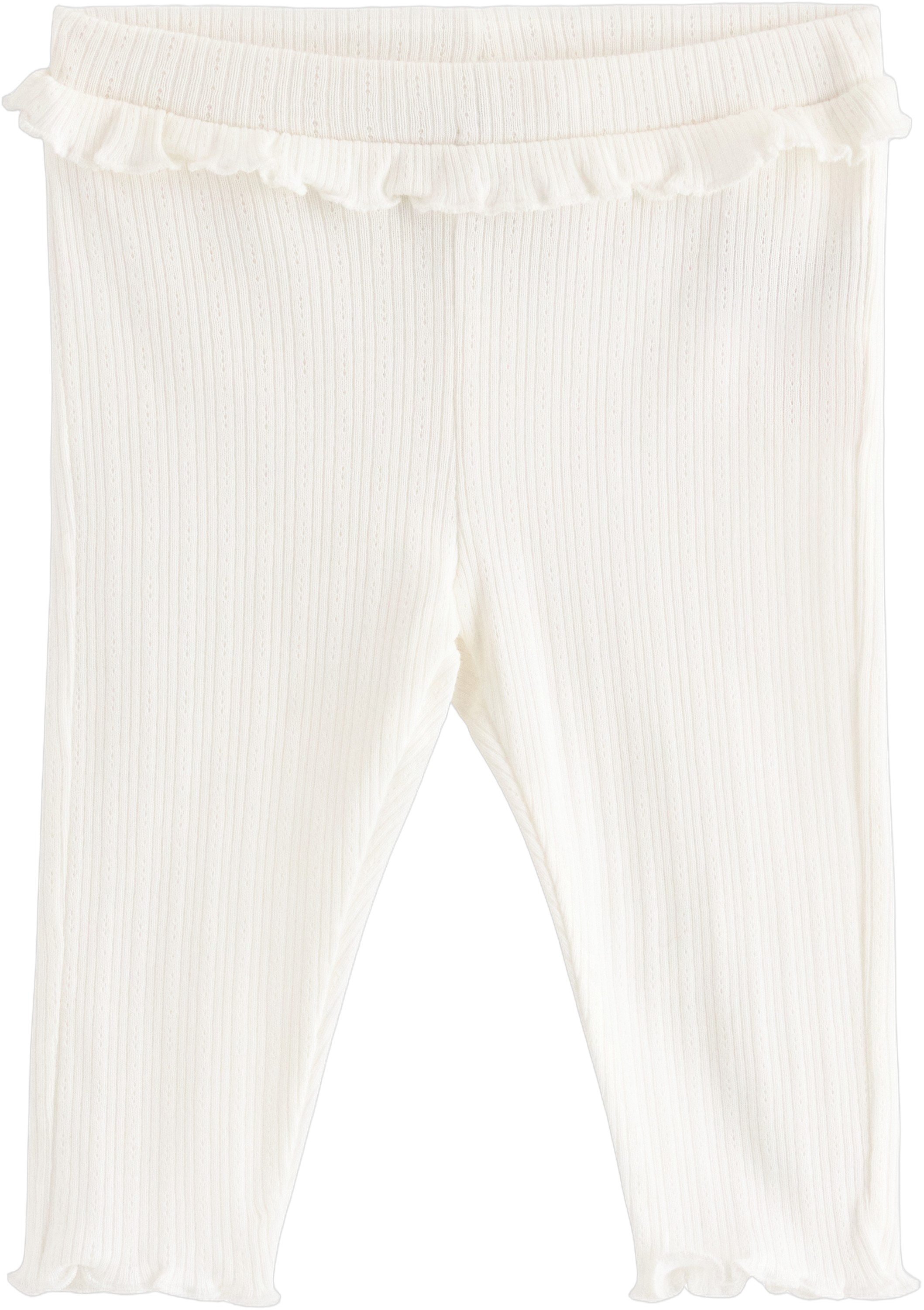 Ribbestrikket Leggings i myk Bomull