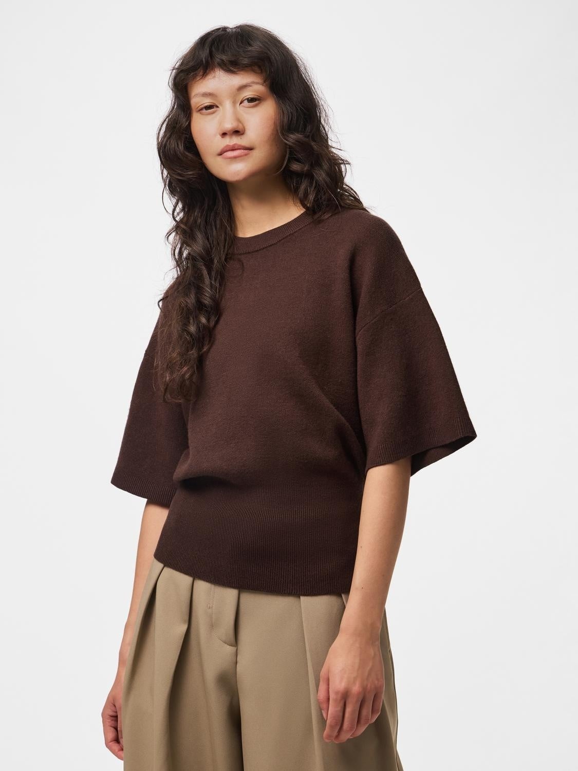 Pcjassy SS Oneck Waist Knit D2D