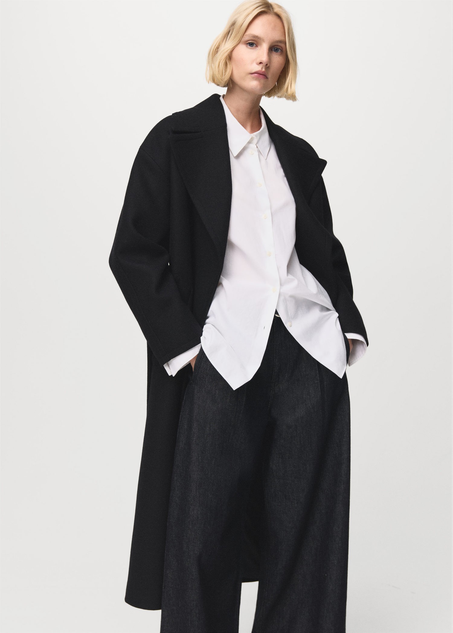 Manteco Wool Coat With Belt