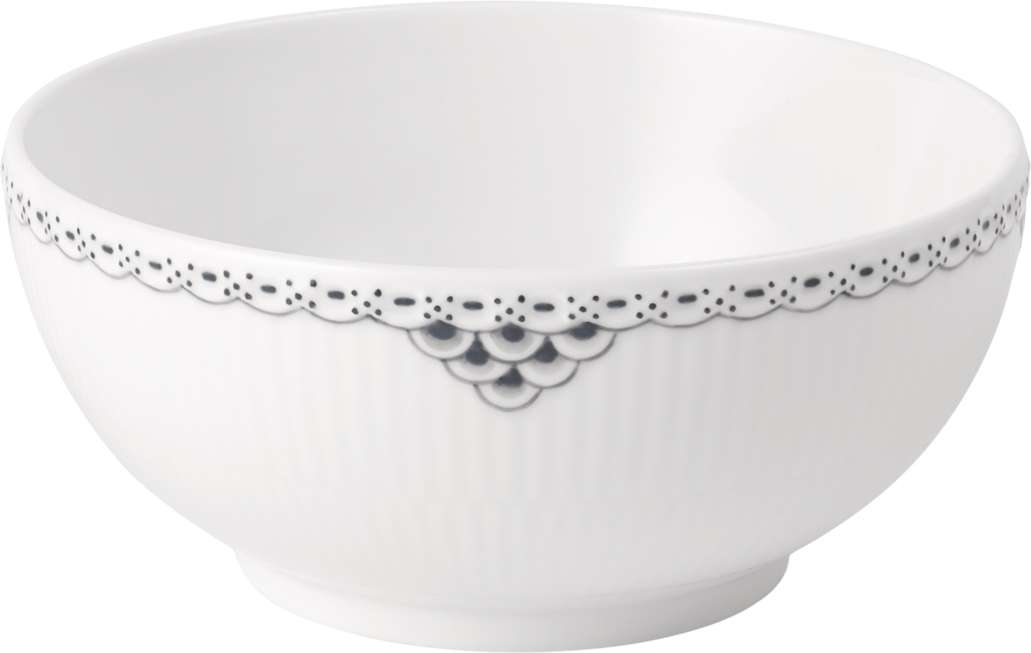 Sort Riflet Blonde Skål, 73 cl. , 15 cm