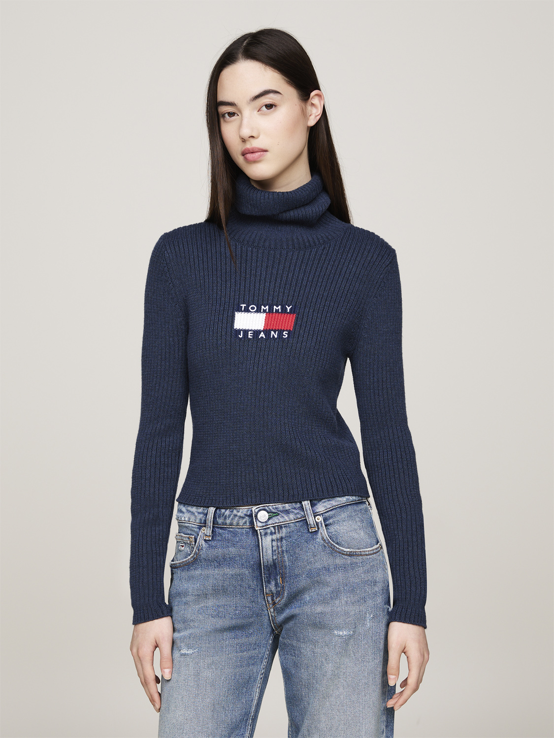 Tjw Melange Trtlnck Flag Sweater