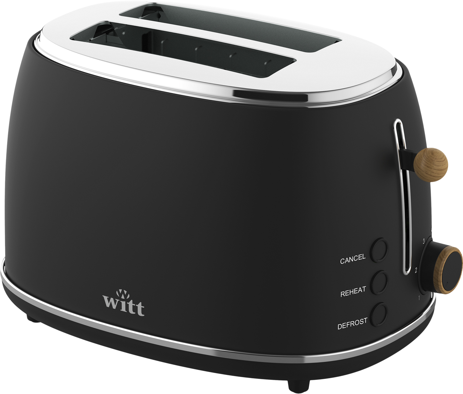 Witt Premium 2slice Toaster Wood Black