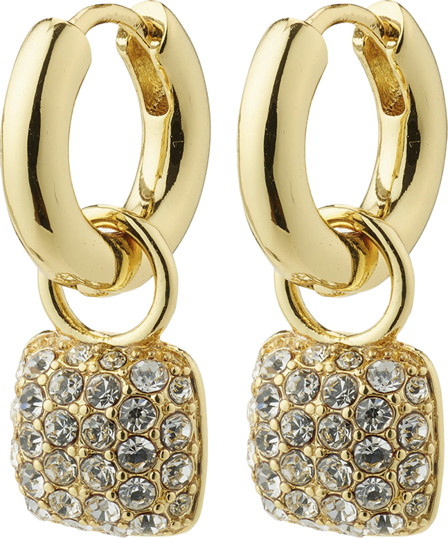 Cindy Recycled Crystal Hoop Earrings Goldplated