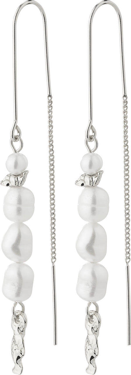 Berthe Pearl Chain Earrings Silverplated - Køb til DKK 299 - Spar 0%