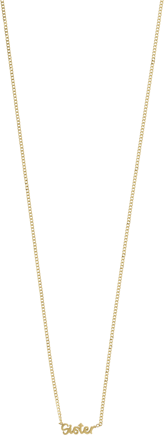 Sister Recycled Necklace Goldplated