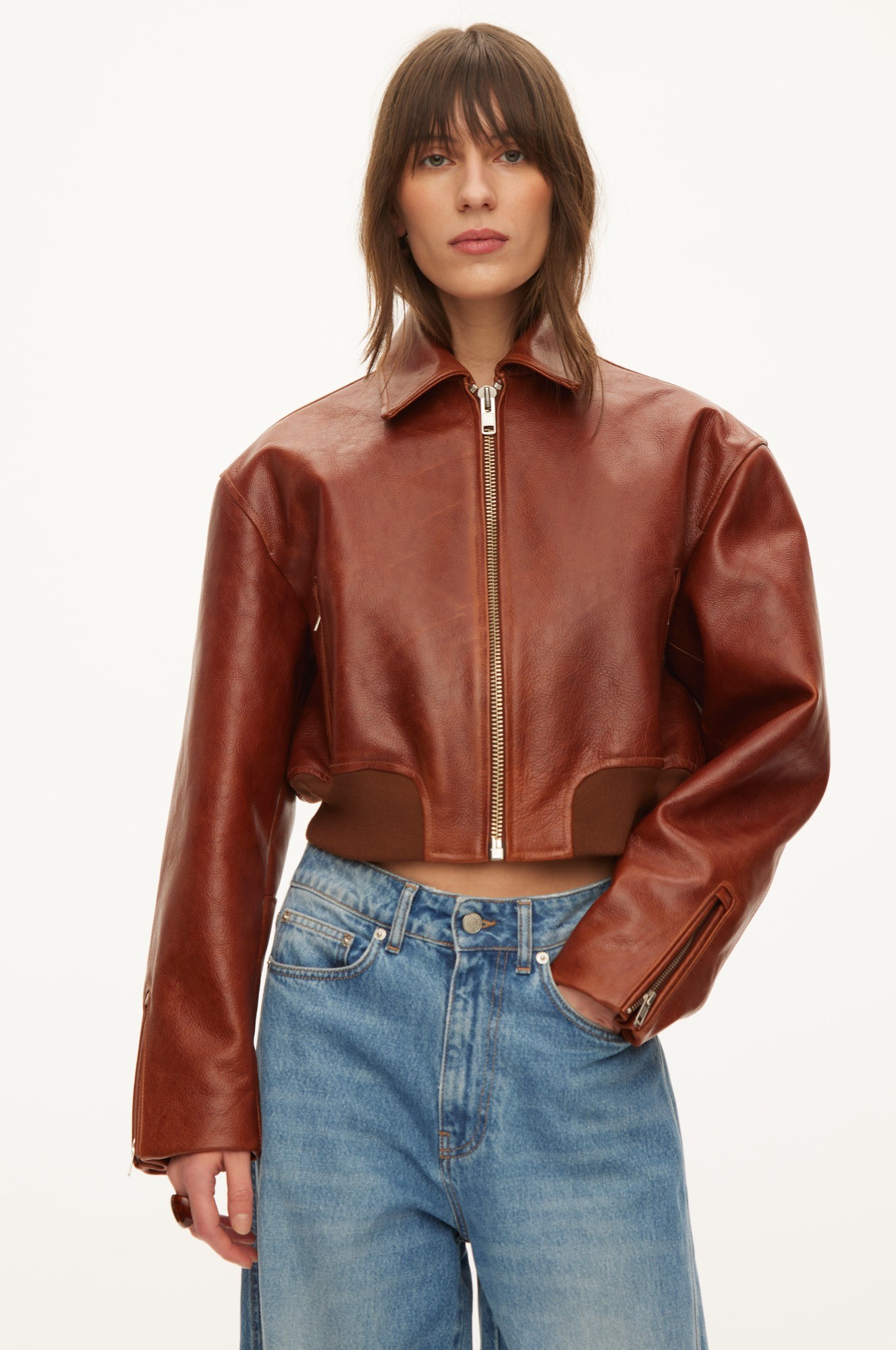 Marilyn Leather Bomber